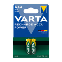 Аккумулятор Varta R2U Micro, мизинчиковые AAA, 800 mAh, 1.2V-HR03, 2 шт./уп., цена за упаковку