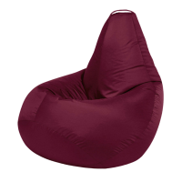Кресло-мешок Бордовый, XL-Стандарт 130*95 см, оксфорд, съемный чехол