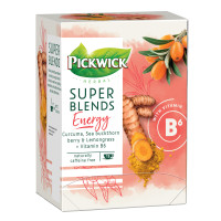 Чай Pickwick Super Blend Energy, травяной чай, c Витамином В6, 15 пакетиков