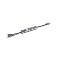 Интерфейсный кабель LDNIO 3 in 1 cable LC99, USB - Type-C/Lightning/MicroUSB, 30 см, серый