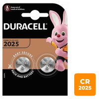 Батарейки Duracell дисковые CR2025, 3V, 2,5*20 мм, 2 шт., цена за упаковку